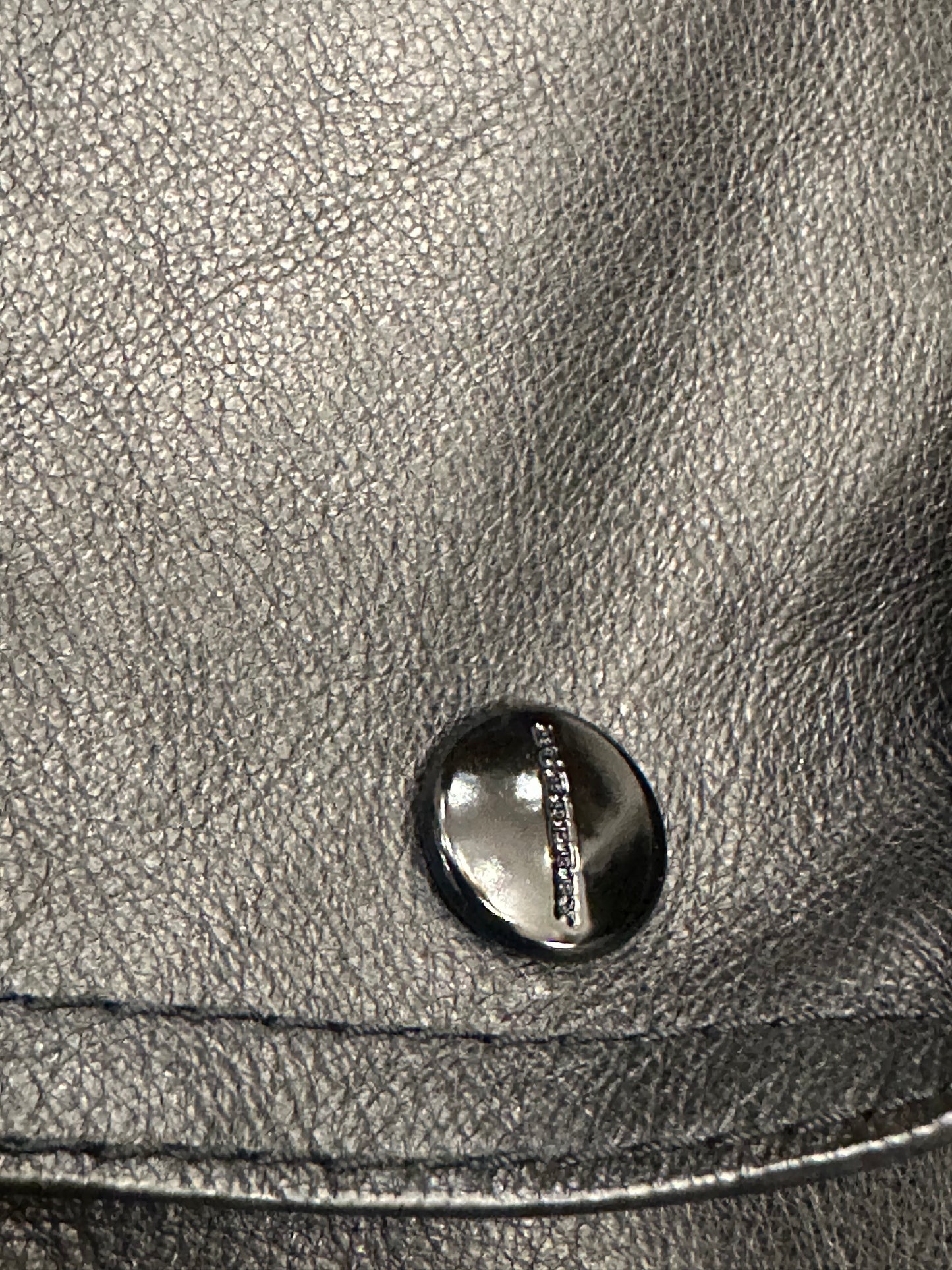 BURBERRY SMALL LEATHER JACKET—BLACK