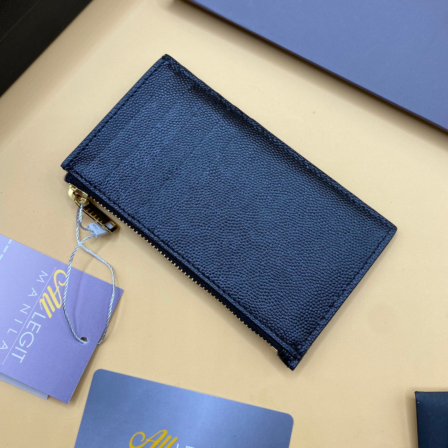 SAINT LAURENT CASSANDRE ZIPPY CARD HOLDER