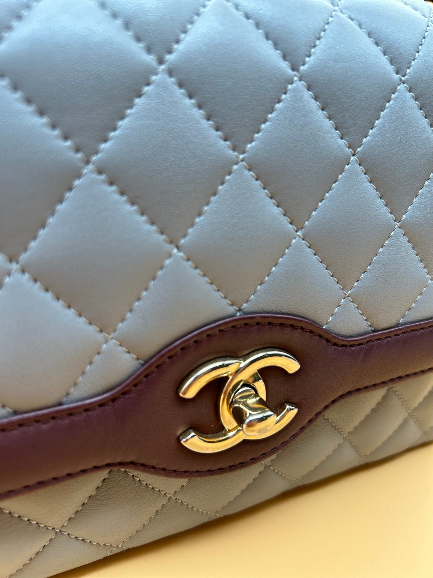 CHANEL 2-TONE DAY FLAP