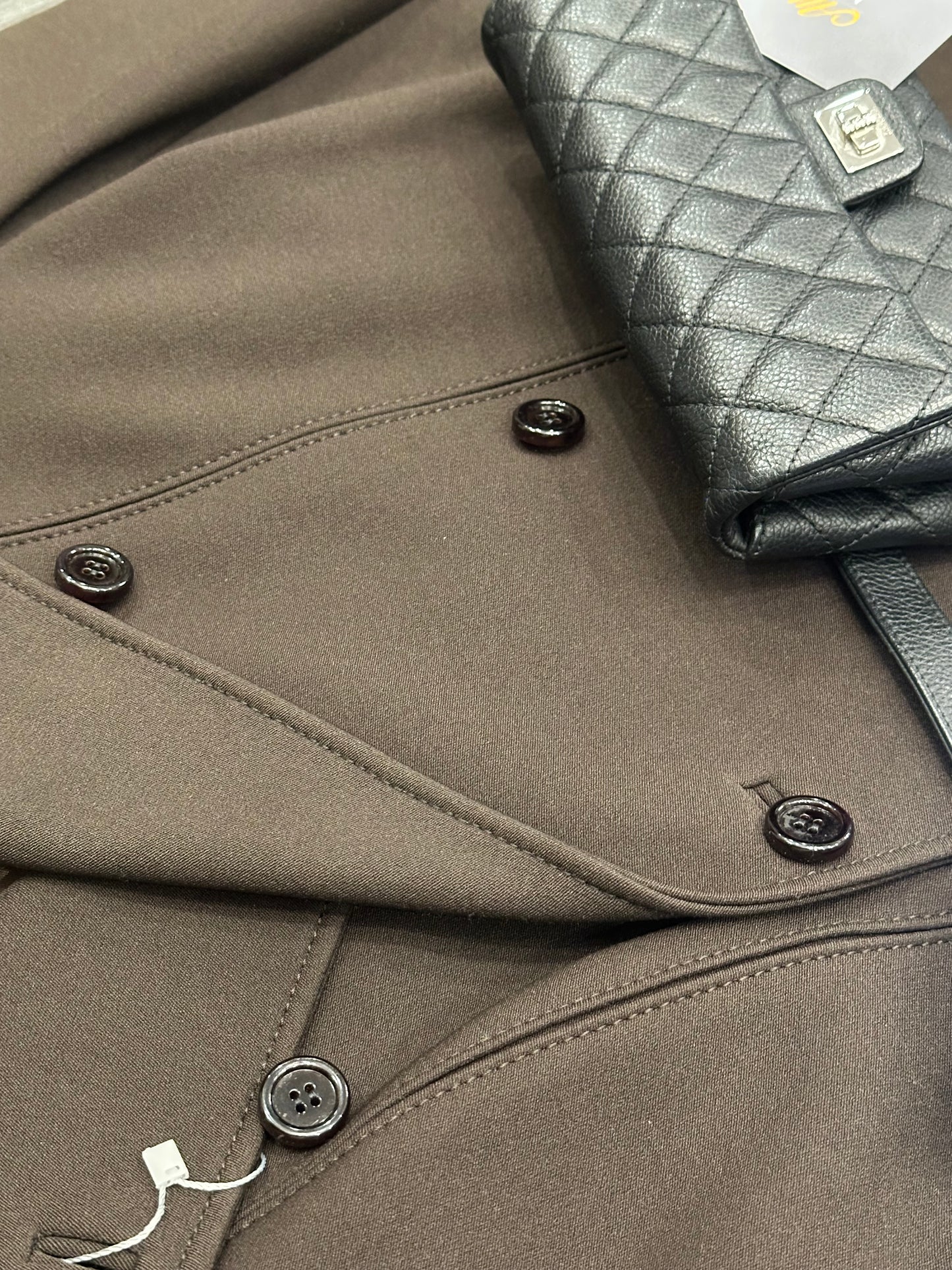 PRADA WOOL MEDIUM OVERCOAT—CHOCOLATE BROWN