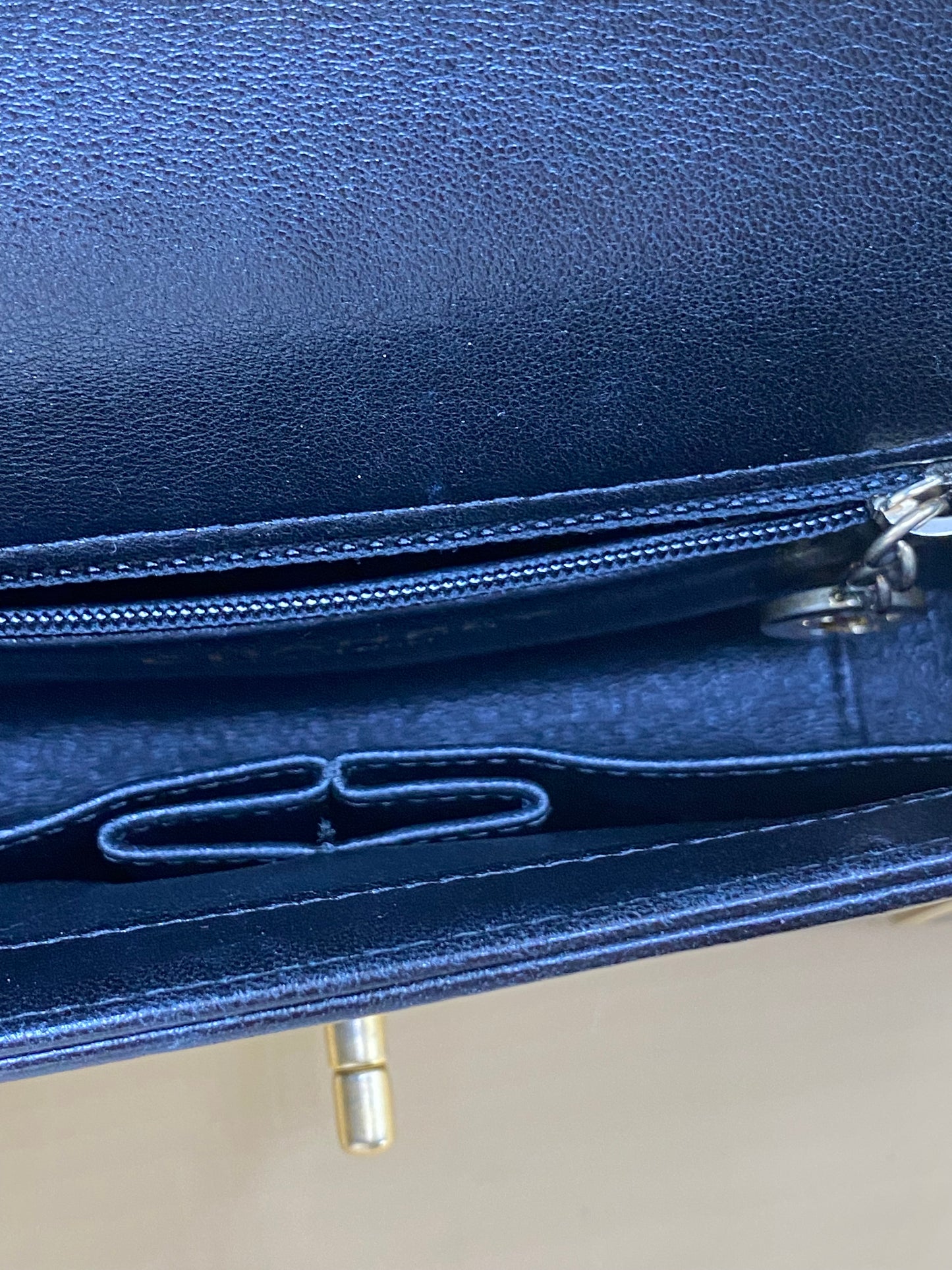 CHANEL REVERSED CHEVRON SMALL FLAP—BLACK GHW
