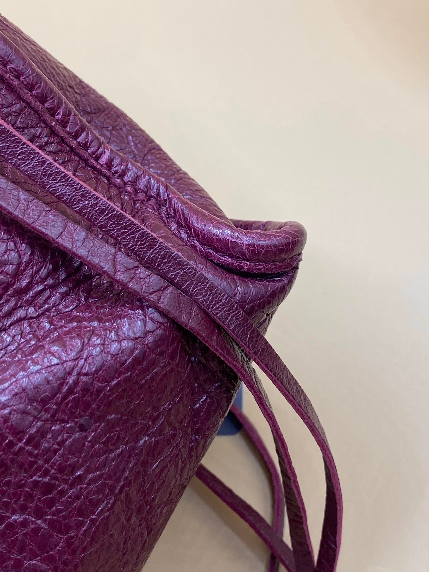 BALENCIAGA SMALL CLASSIC CITY LAMBSKIN—RAISIN GIANT 12 ghw