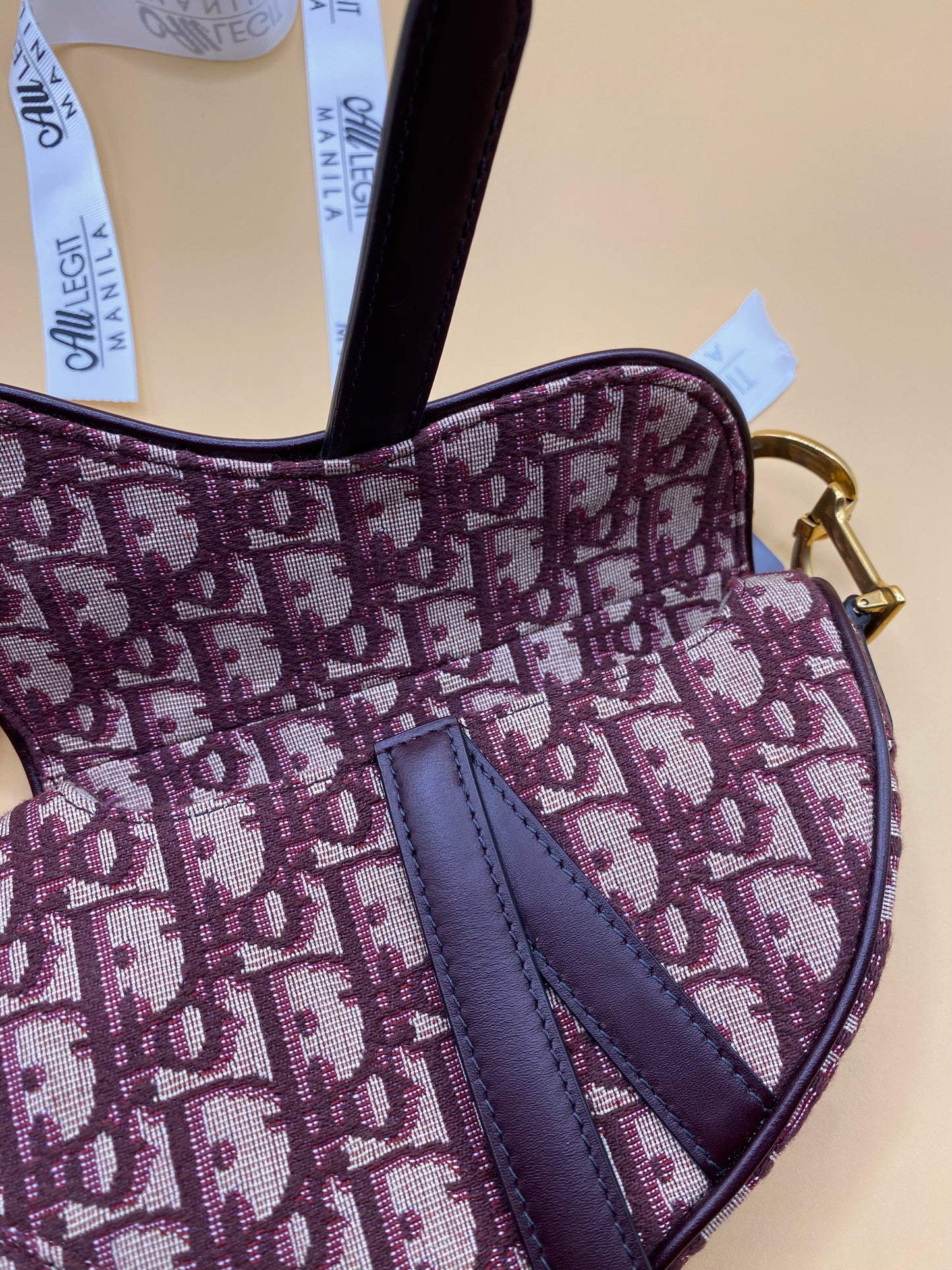 CHRISTIAN DIOR MINI SADDLE OBLIQUE—RED
