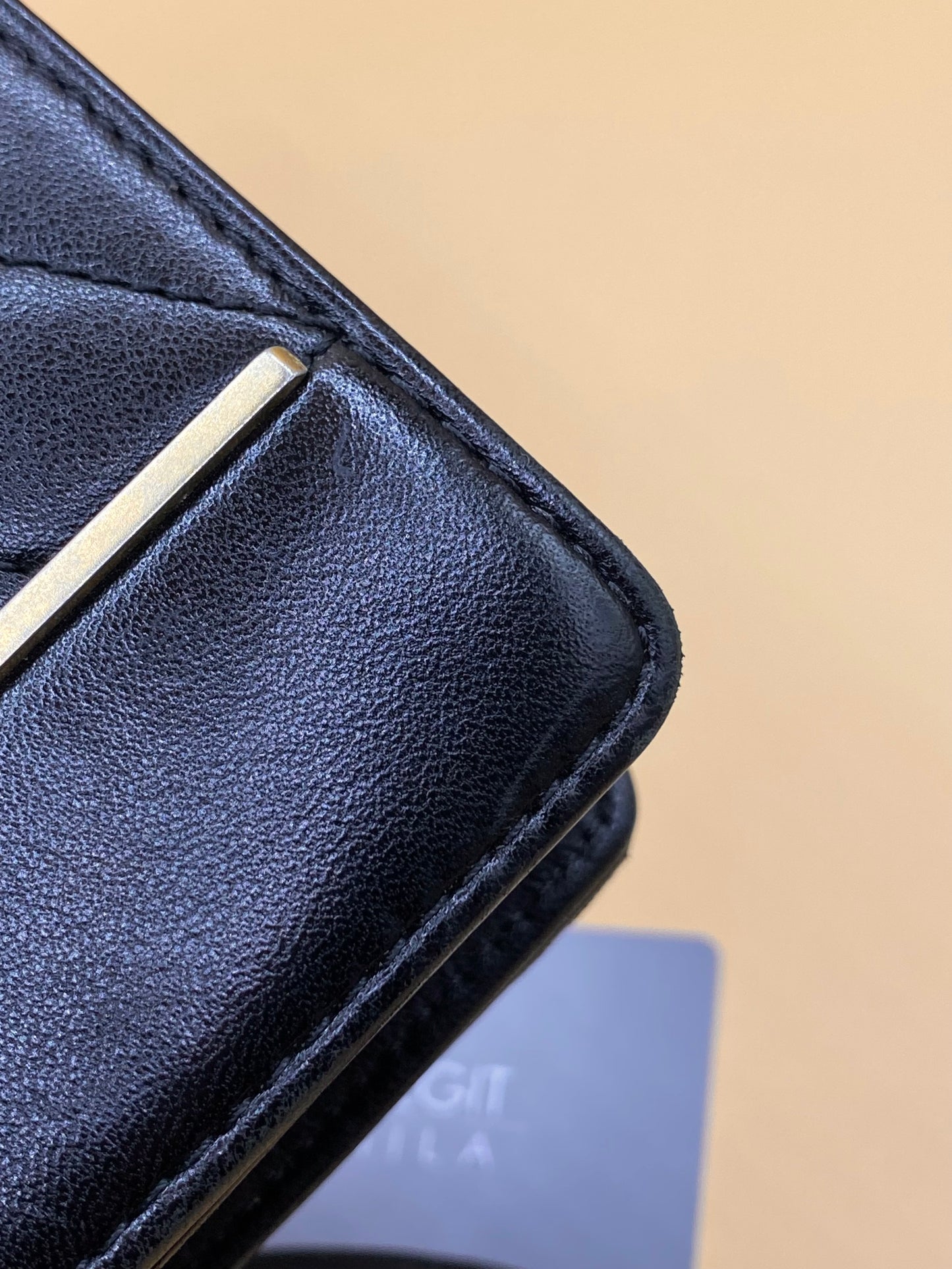 CHANEL REVERSED CHEVRON SMALL FLAP—BLACK GHW