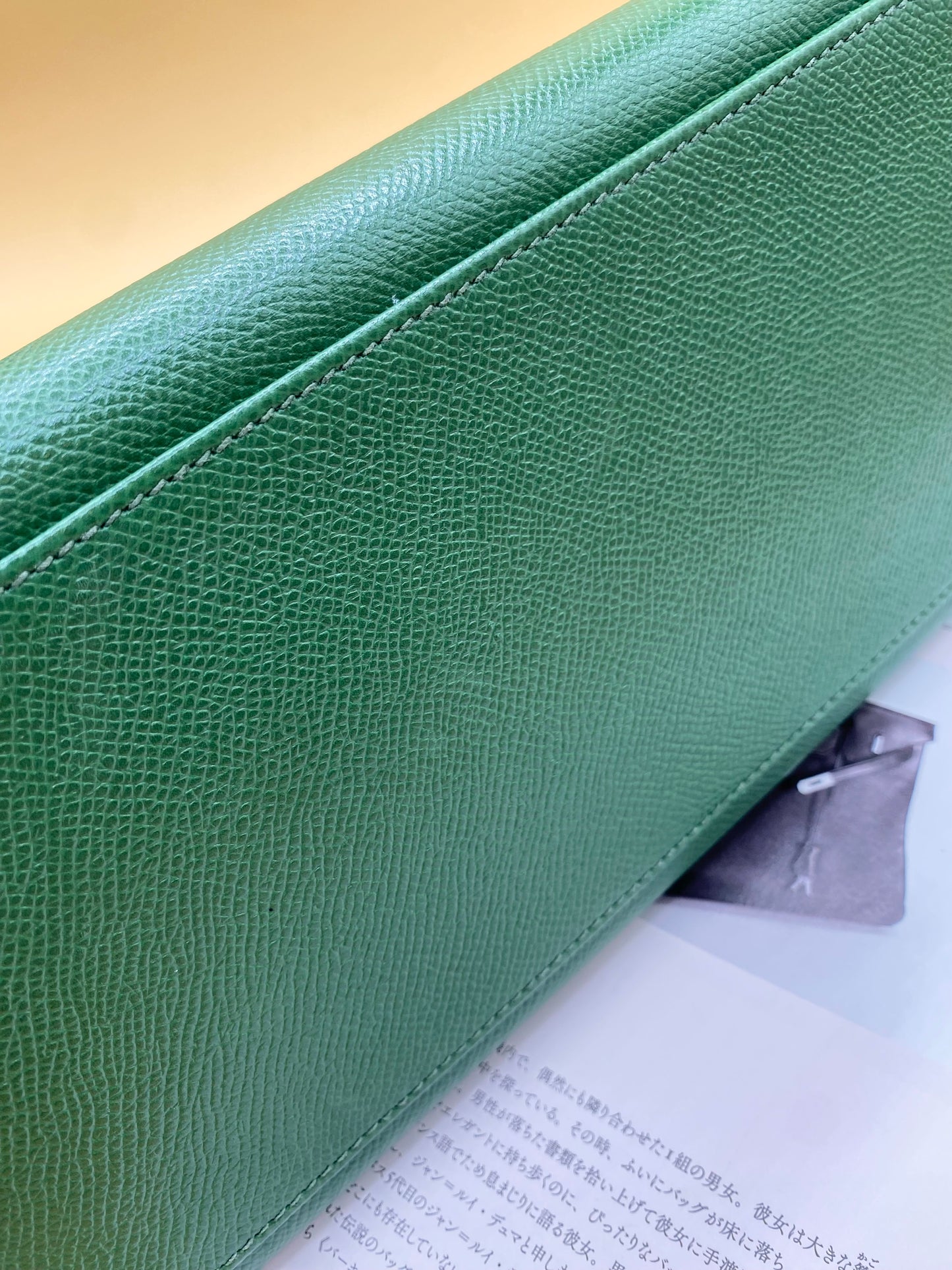 HERMES KELLY 32 EPSOM—Vert Émeraude