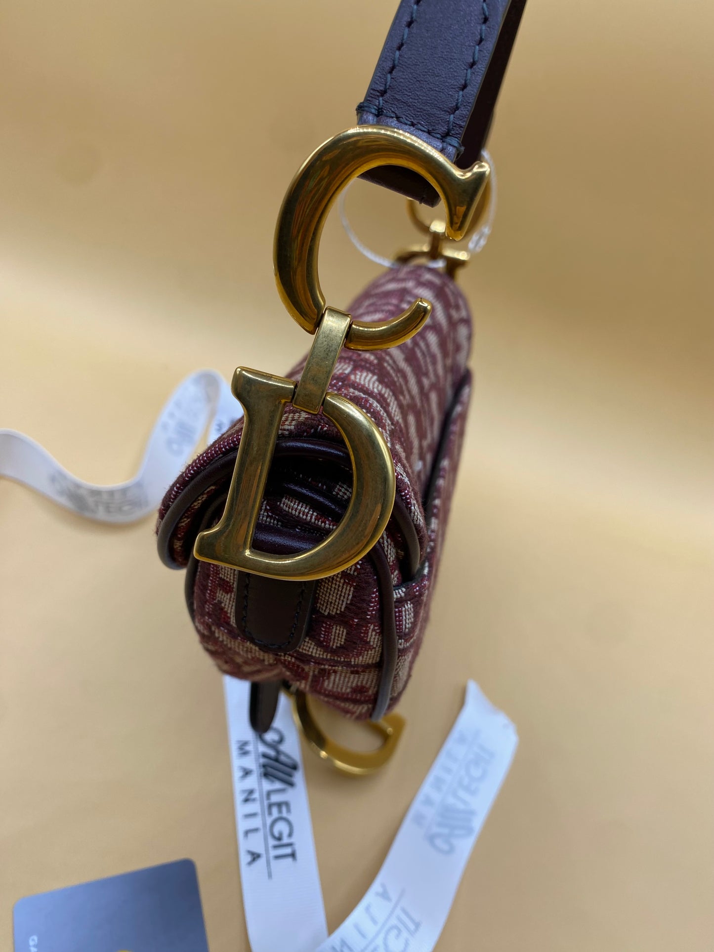 CHRISTIAN DIOR MINI SADDLE OBLIQUE—RED