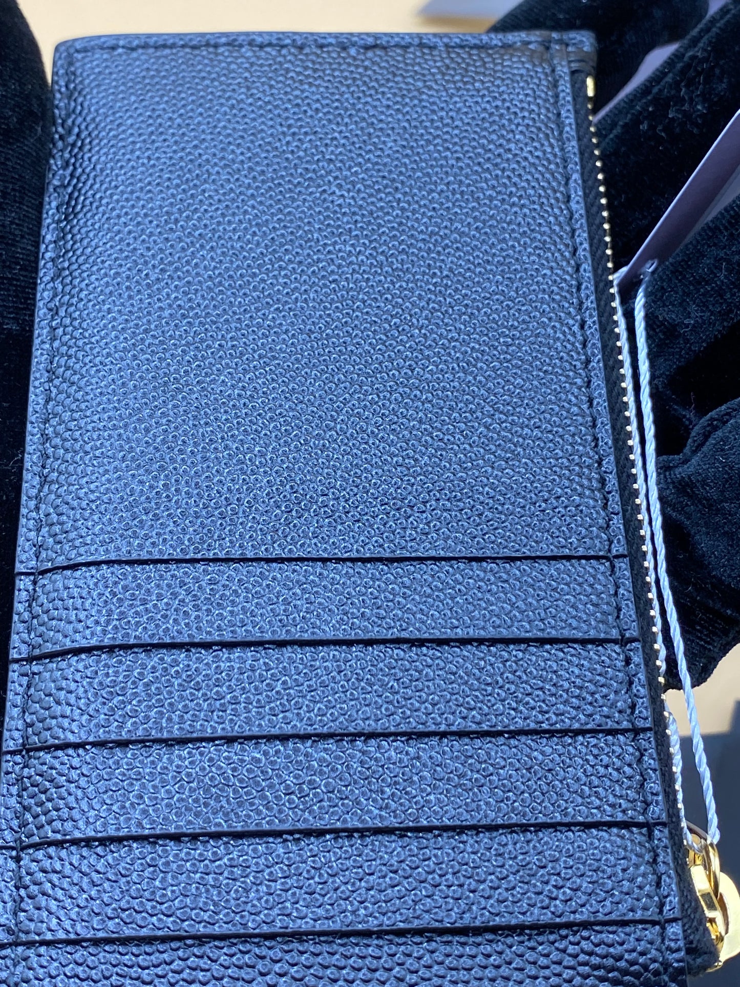 SAINT LAURENT CASSANDRE ZIPPY CARD HOLDER