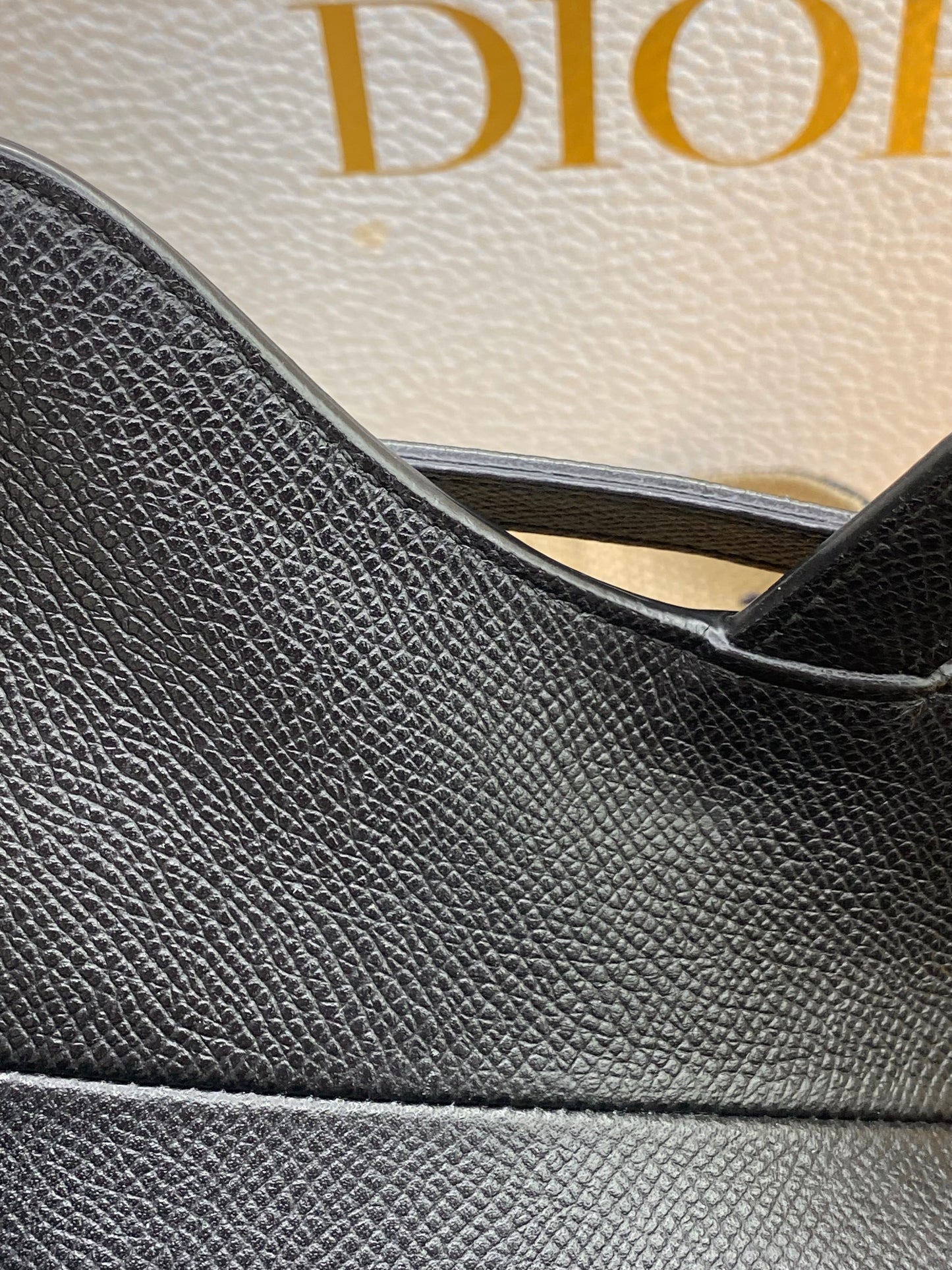 CHRISTIAN DIOR MINI SADDLE w/ STRAP—BLACK
