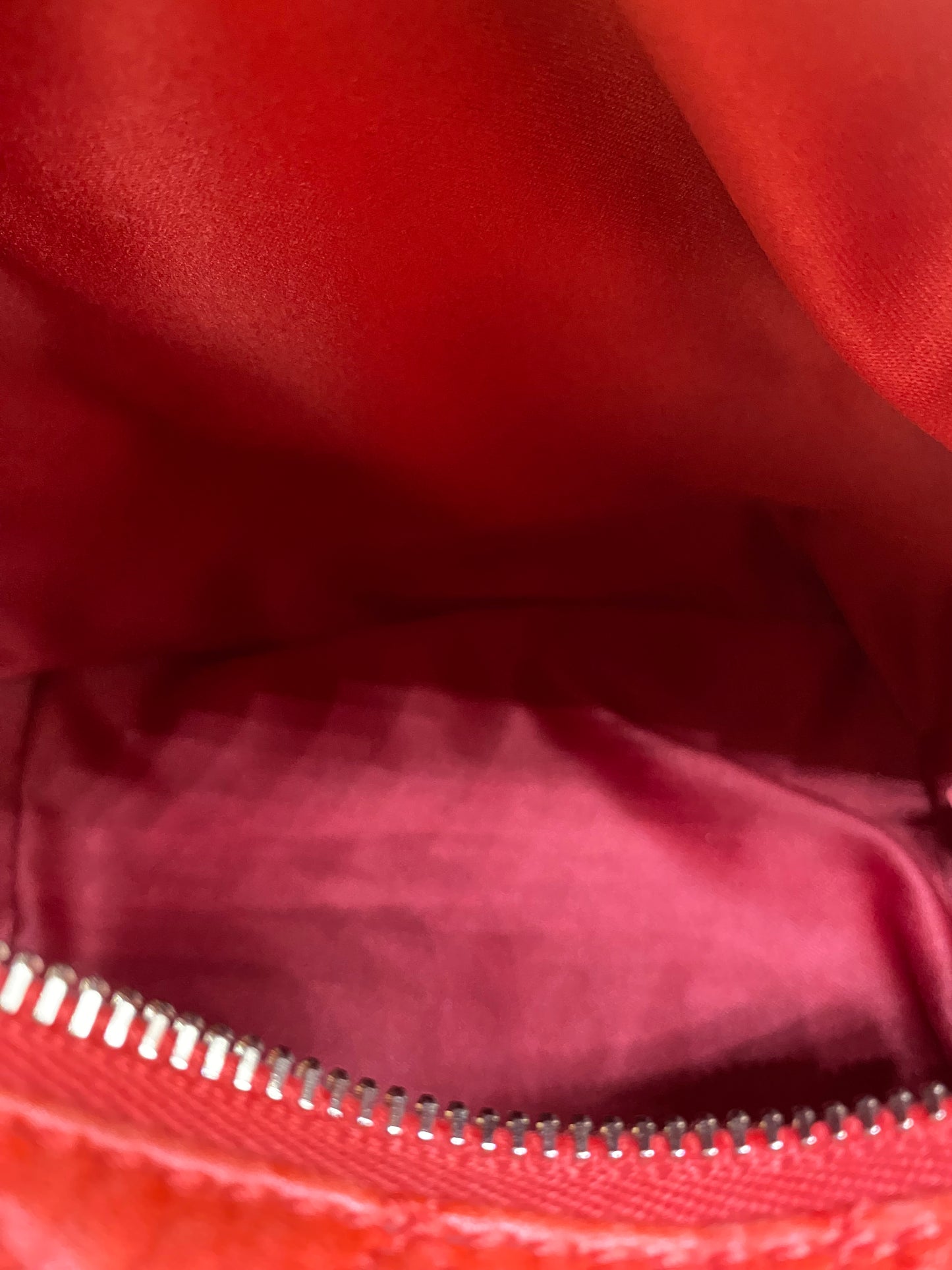 CHANEL QUILTED LAMBSKIN HOBO—RED GHW