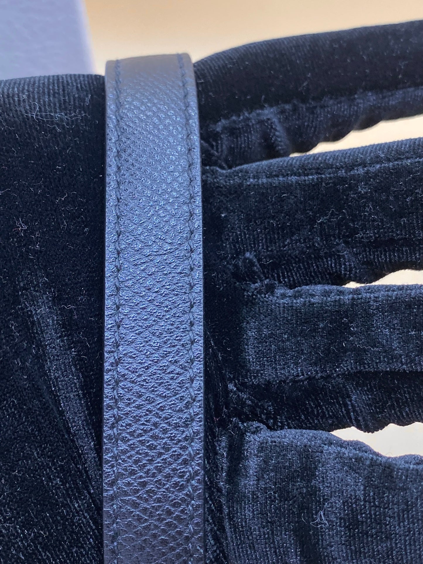 CHRISTIAN DIOR MINI SADDLE w/ STRAP—BLACK