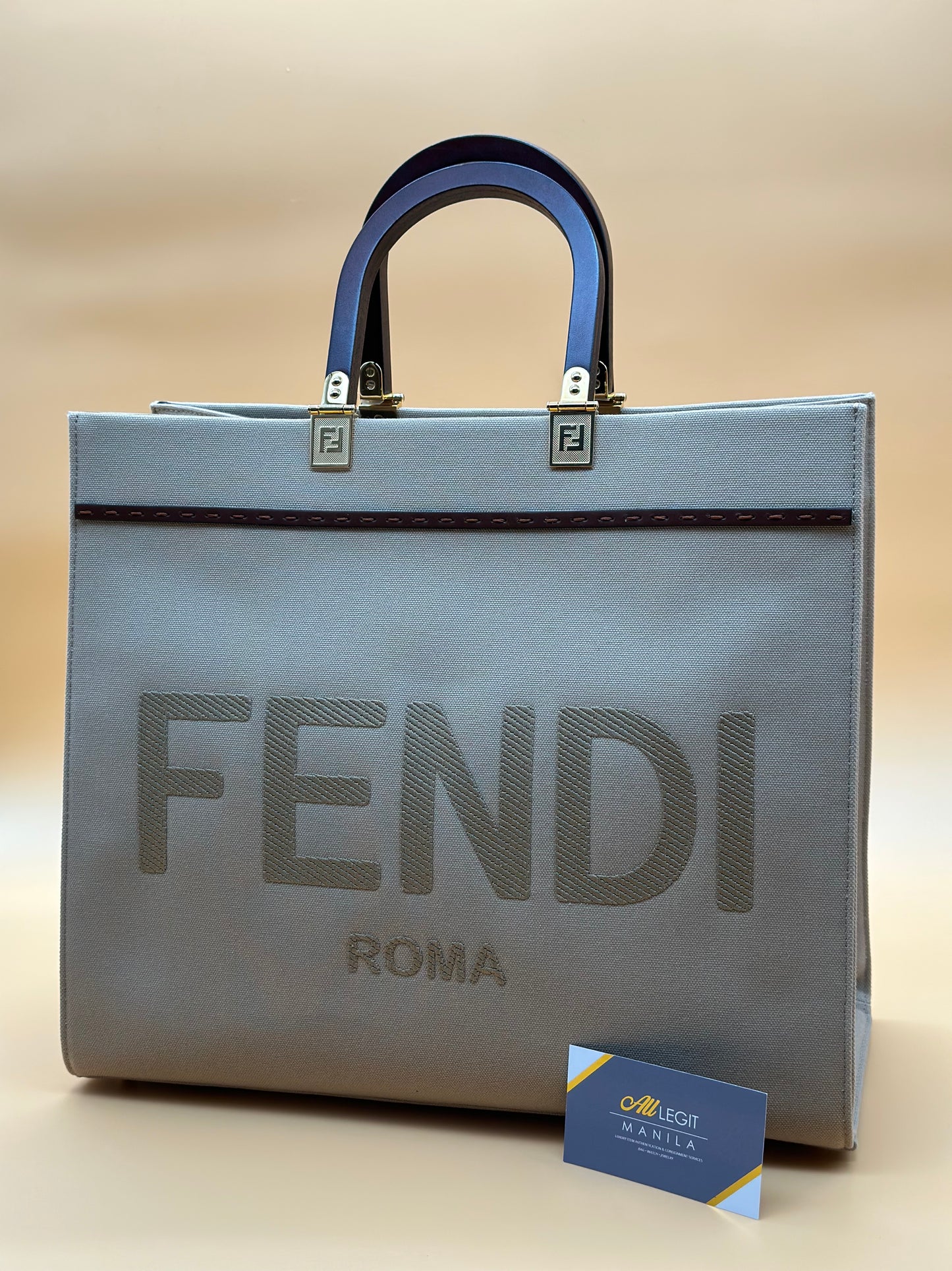 FENDI SUNSHINE CANVAS TOTE