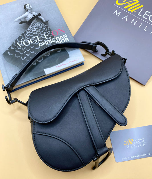 CHRISTIAN DIOR MINI CALFSKIN SADDLE BAG—ULTRAMATTE