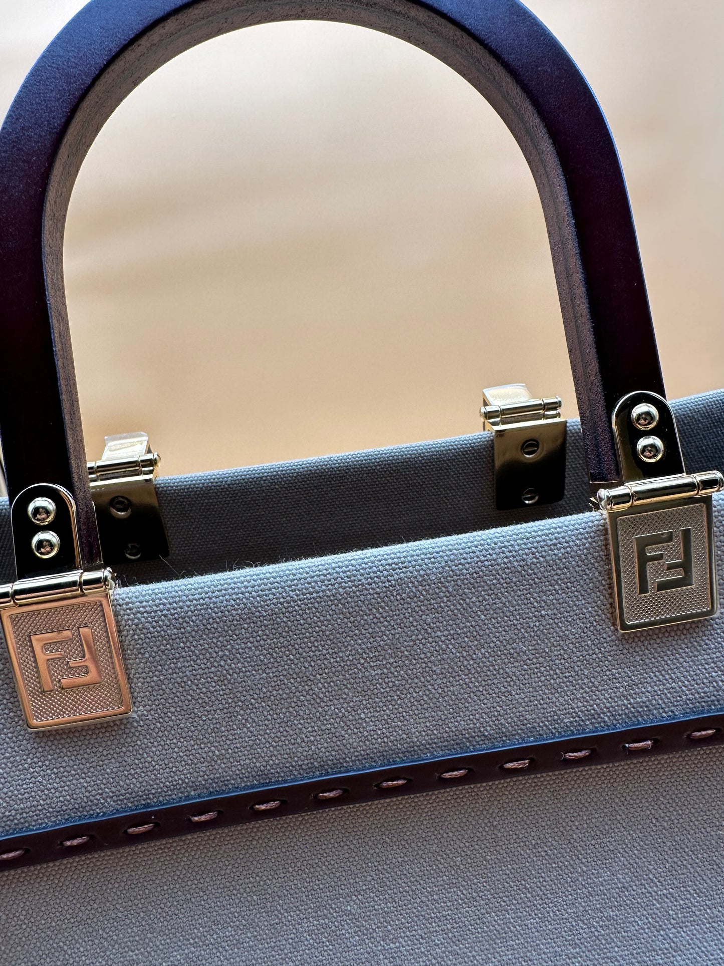 FENDI SUNSHINE CANVAS TOTE