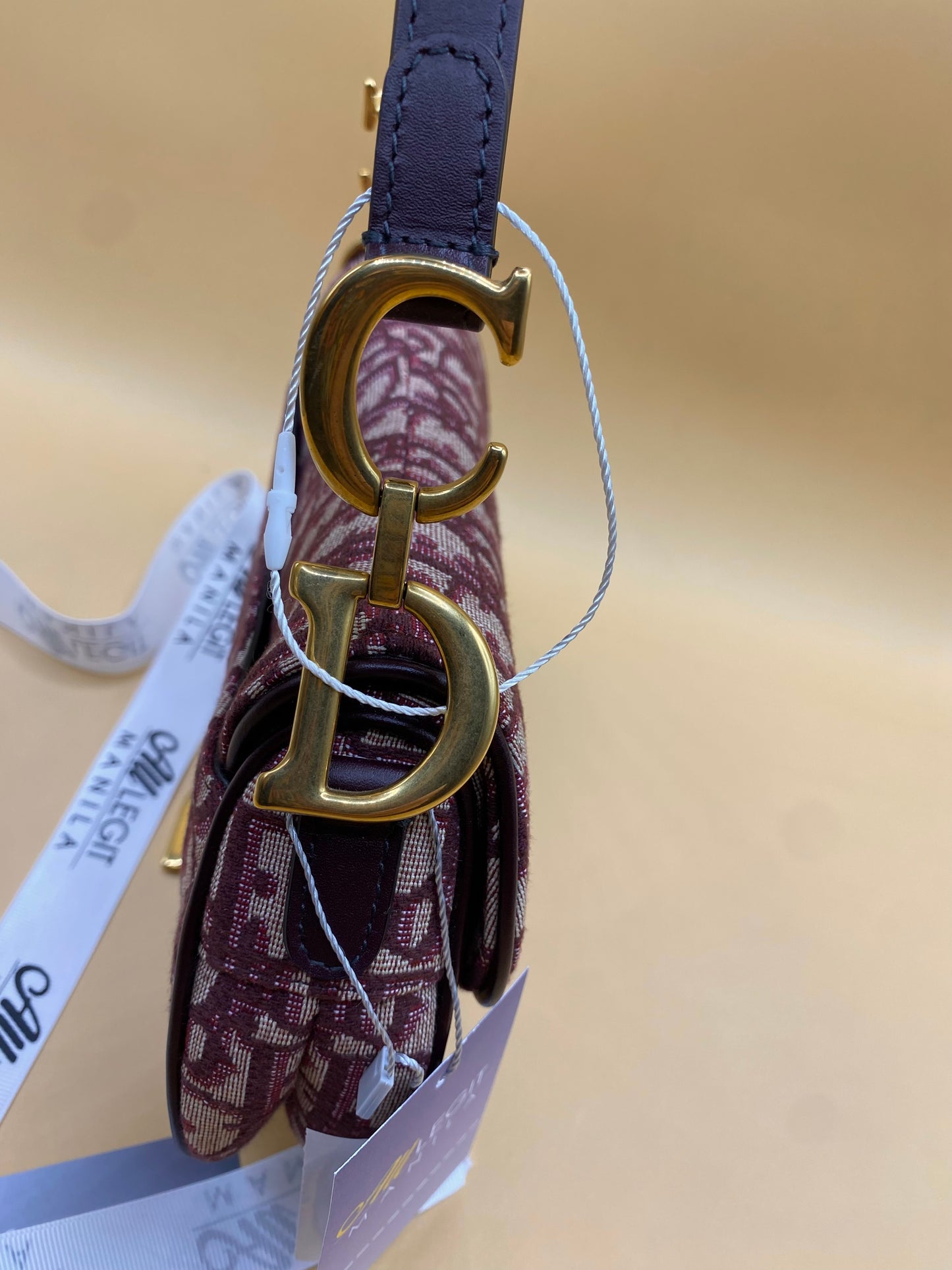 CHRISTIAN DIOR MINI SADDLE OBLIQUE—RED