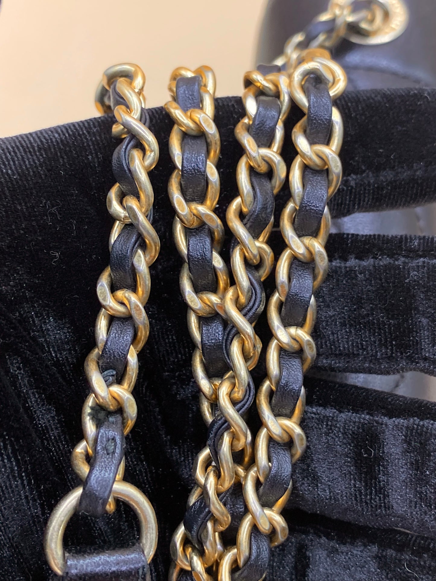 CHANEL REVERSED CHEVRON SMALL FLAP—BLACK GHW