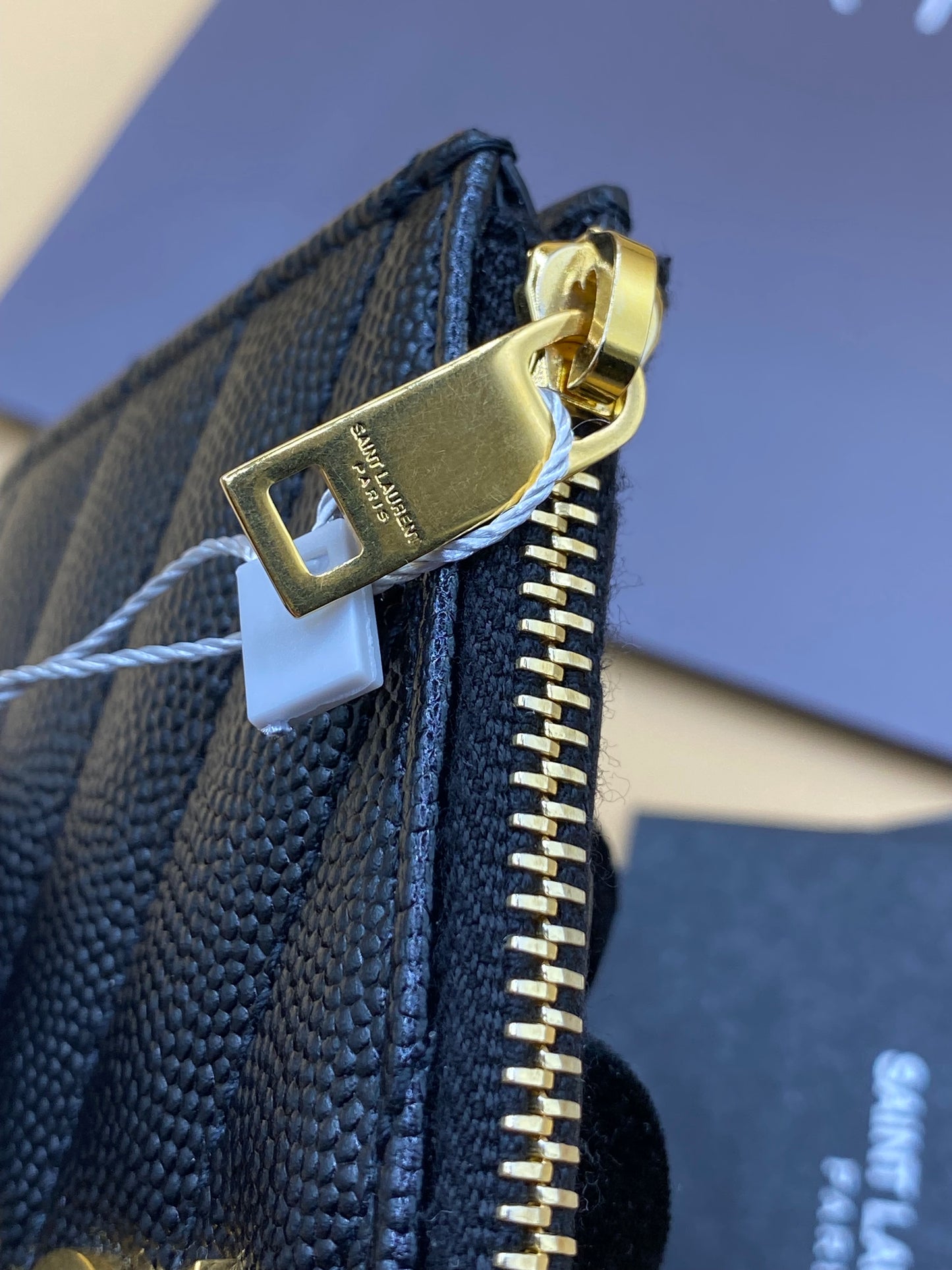 SAINT LAURENT CASSANDRE ZIPPY CARD HOLDER