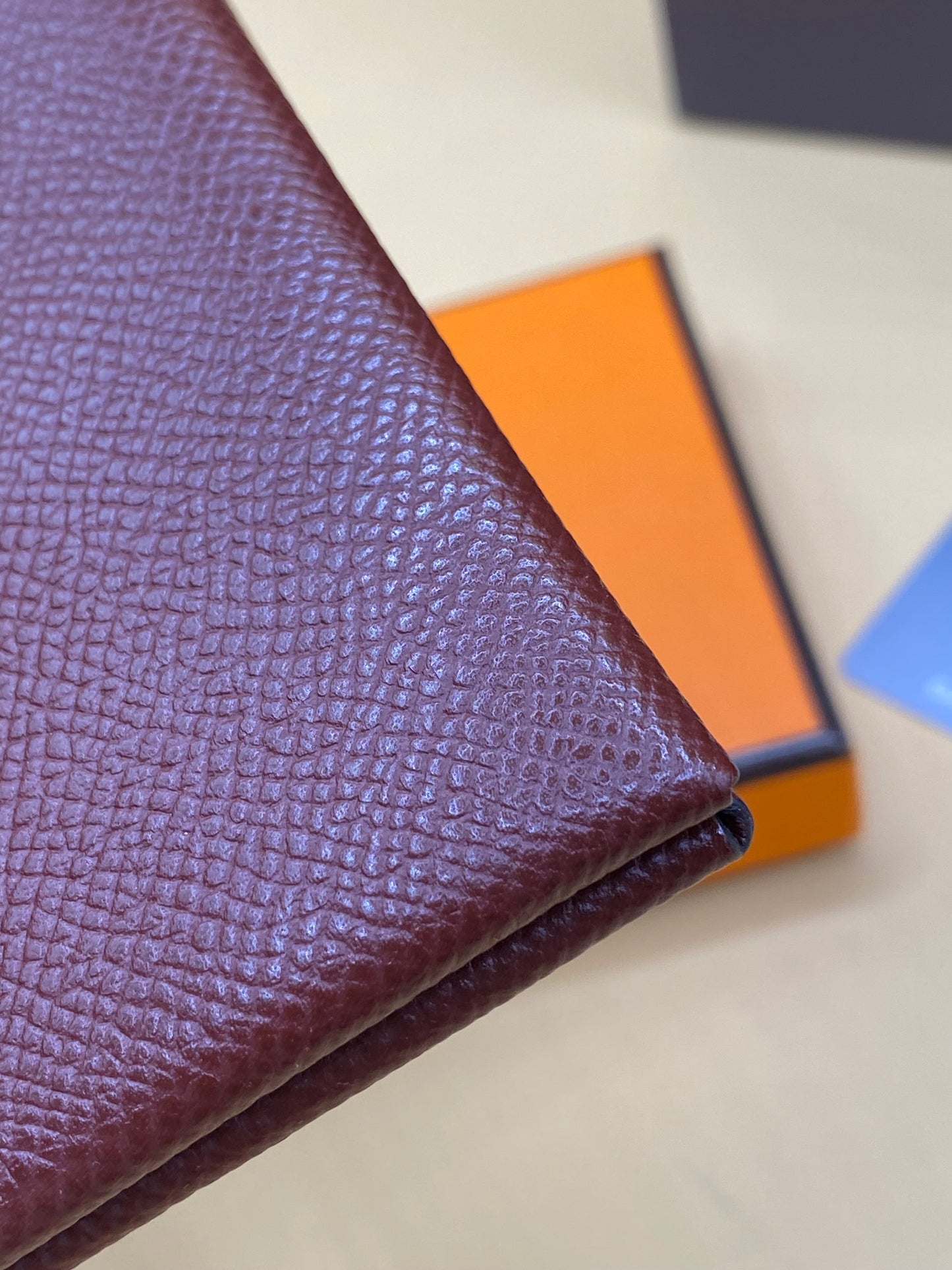 HERMES CALVI CARD HOLDER—ROUGE H