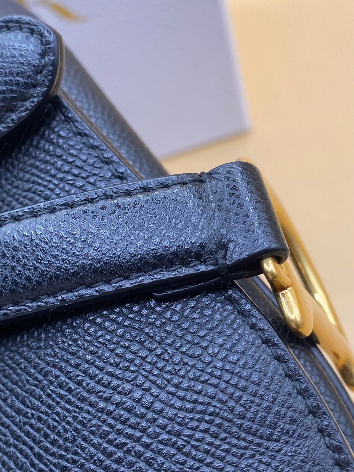CHRISTIAN DIOR MINI SADDLE w/ STRAP—BLACK