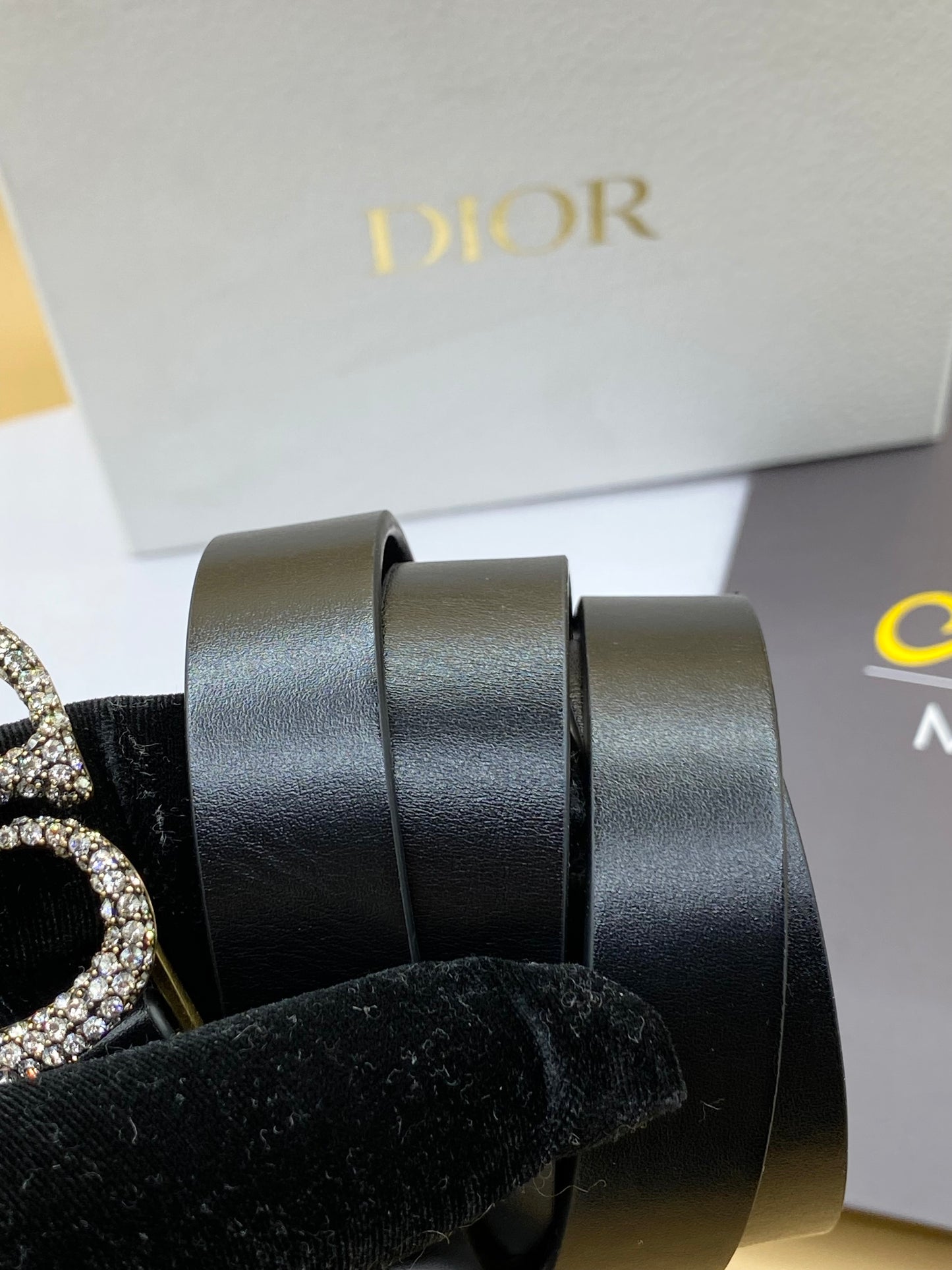 CHRISTIAN DIOR CD RHINESTONE BELT 110cm