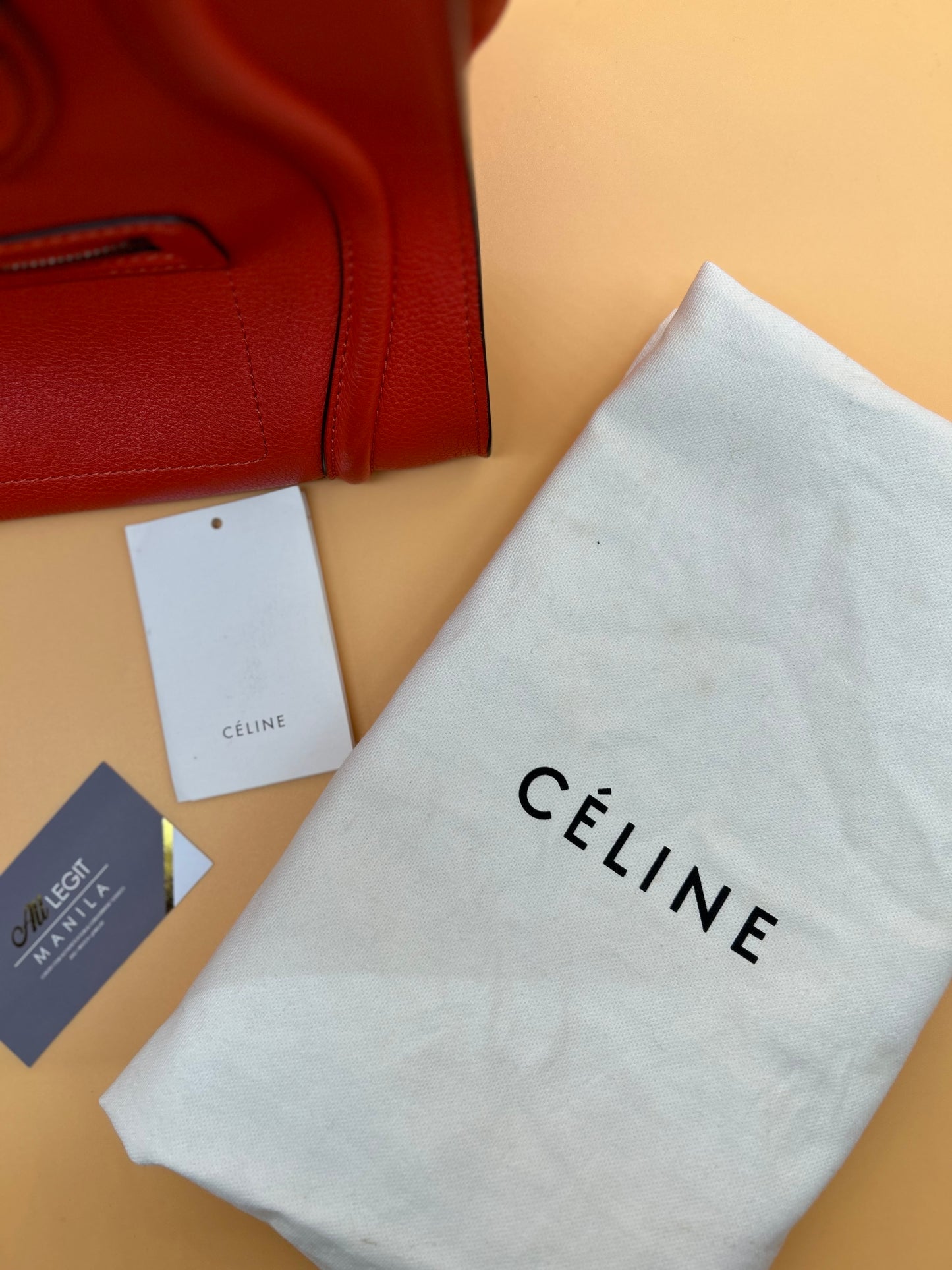 CELINE LUGGAGE RED