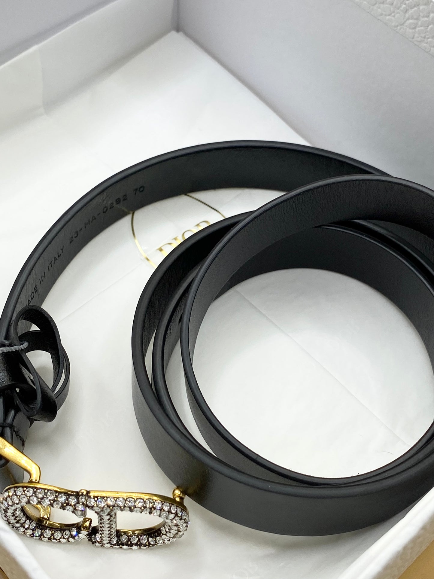 CHRISTIAN DIOR CD RHINESTONE BELT 110cm