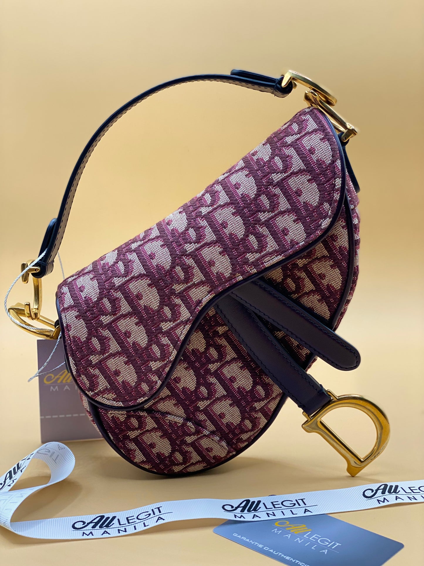 CHRISTIAN DIOR MINI SADDLE OBLIQUE—RED