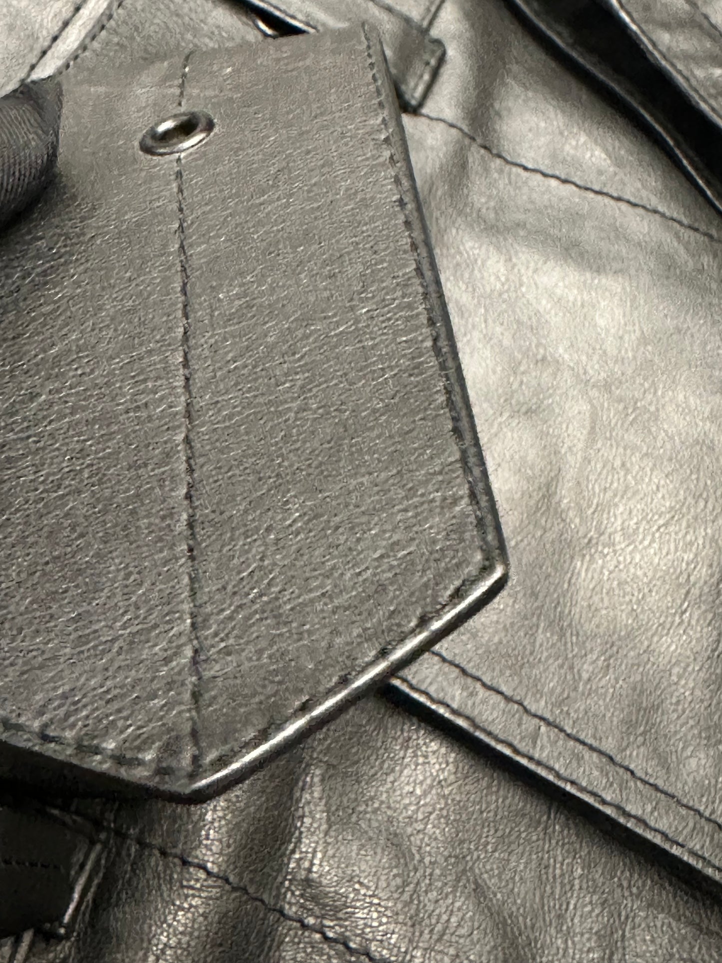 BURBERRY SMALL LEATHER JACKET—BLACK