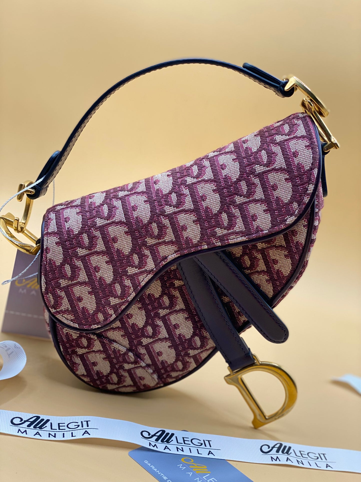 CHRISTIAN DIOR MINI SADDLE OBLIQUE—RED