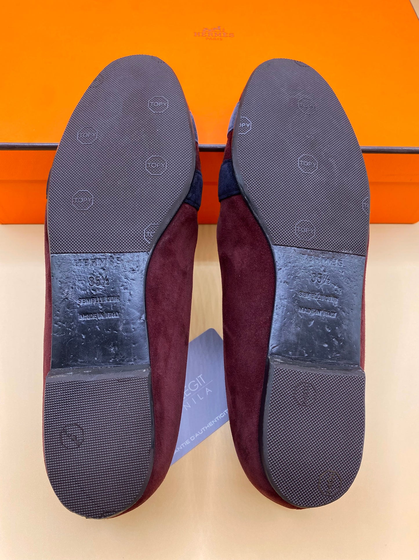 HERMES NICE BALLERINA FLATS 35.5