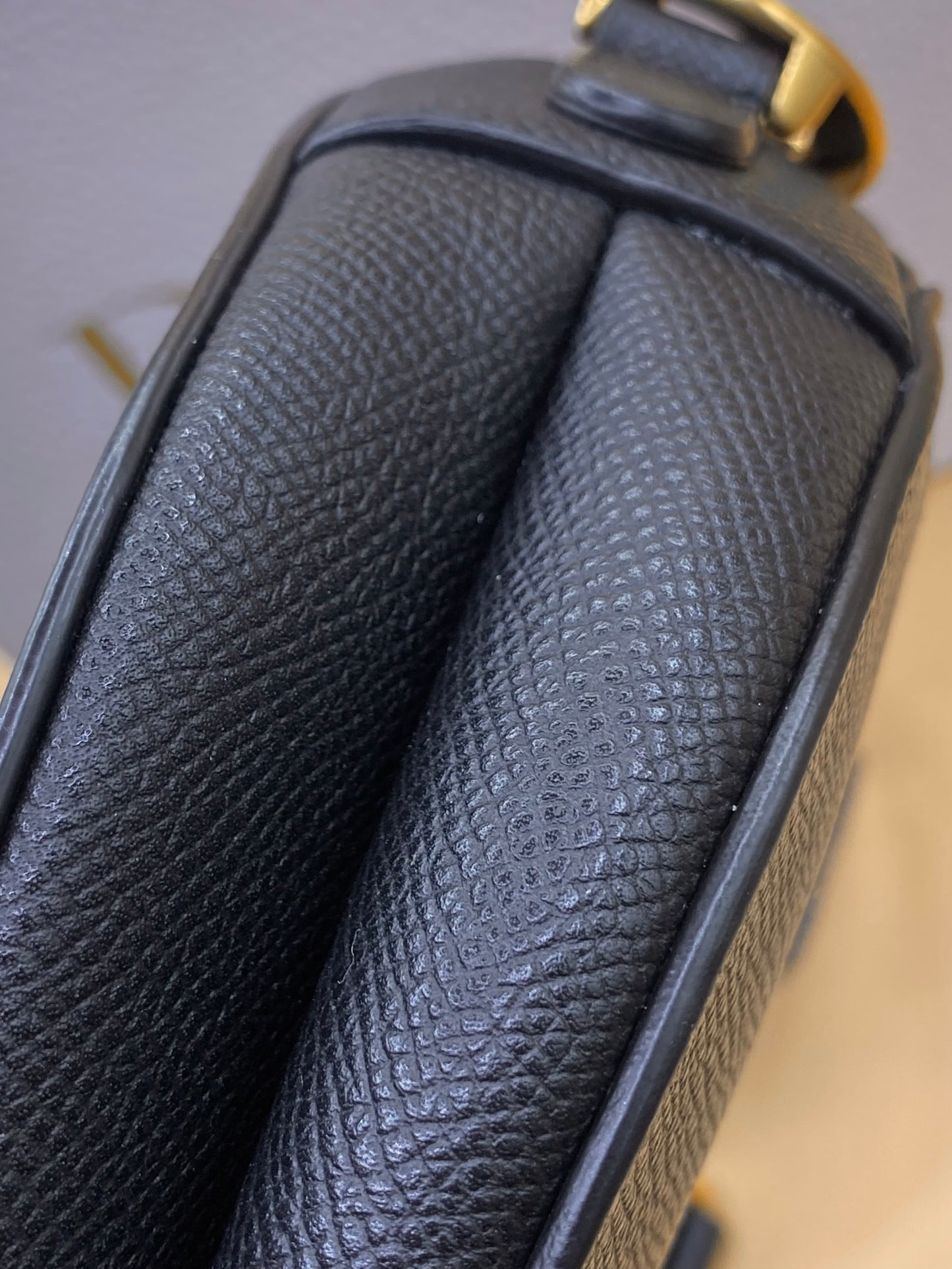 CHRISTIAN DIOR MINI SADDLE w/ STRAP—BLACK