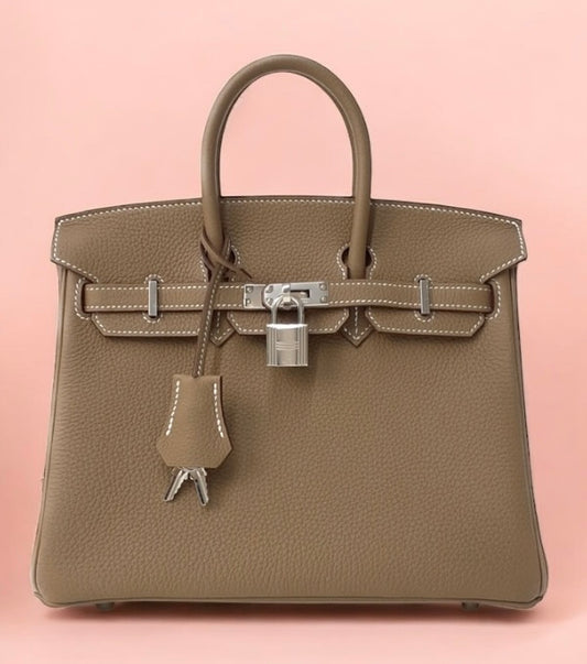 **BRANDNEW** 2024 HERMES B25 TOGO—ETOUPE/PALLADIUM