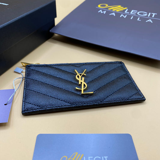 SAINT LAURENT CASSANDRE ZIPPY CARD HOLDER