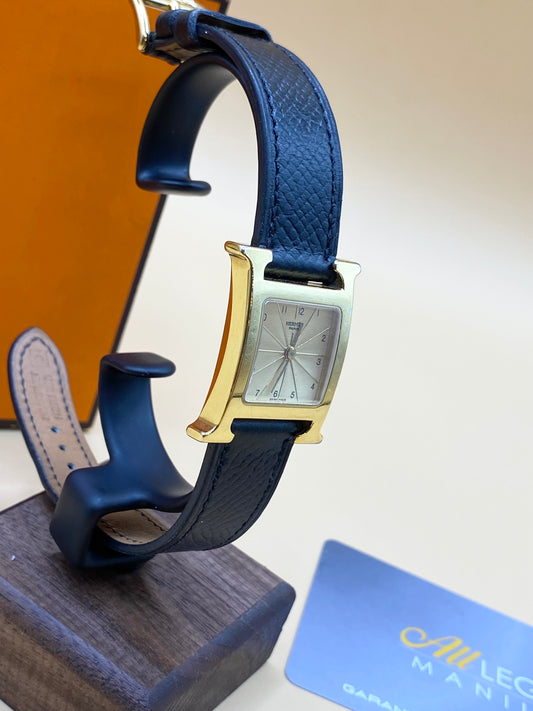 HERMES HEURE H WATCH SMALL—NOIR YGP