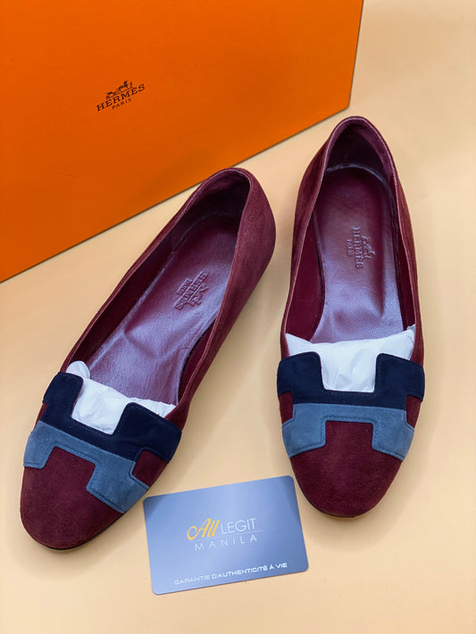 HERMES NICE BALLERINA FLATS 35.5